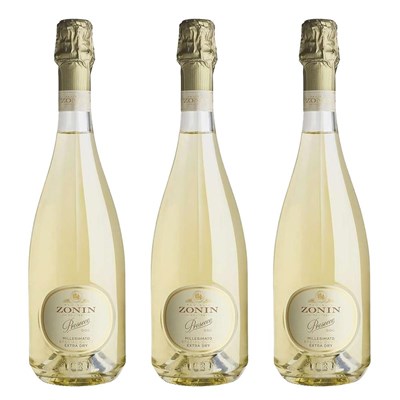 Zonin Prosecco DOC Special Cuvee Millesimato 75cl Treble Prosecco Set